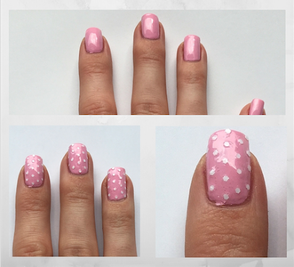 Stap voor stap uitleg voor deze roze nagels met witte stippen. Opi nagellak 'mod about you'
